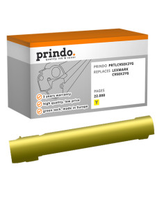 Toner Compatible Jaune pour Lexmark C950de - 22 000 pages référence C950X2YG