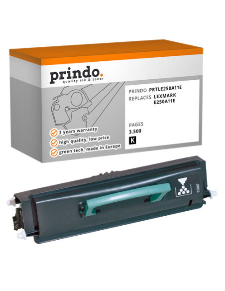 Toner Compatible Noir pour Lexmark E250d - 3 500 pages référence E250A11E