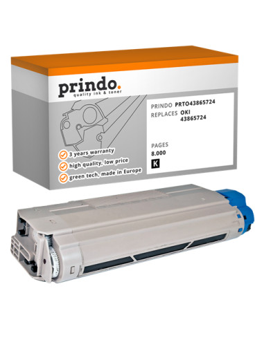 Toner Compatible Noir pour OKI C5850 - 8 000 pages référence 43865724