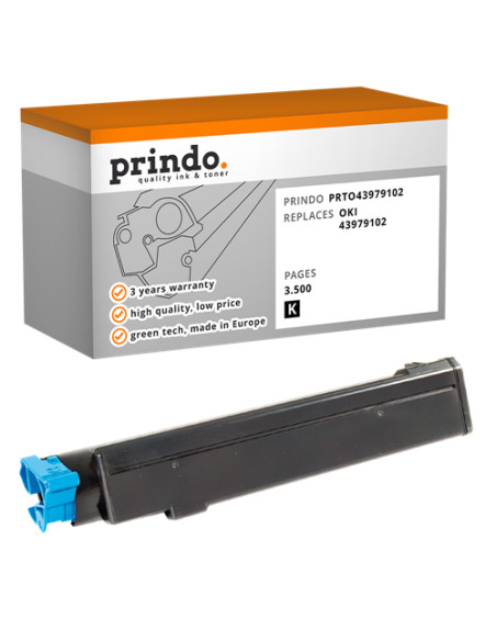 Toner Compatible Noir pour OKI B410 - 3 500 pages référence 43979102