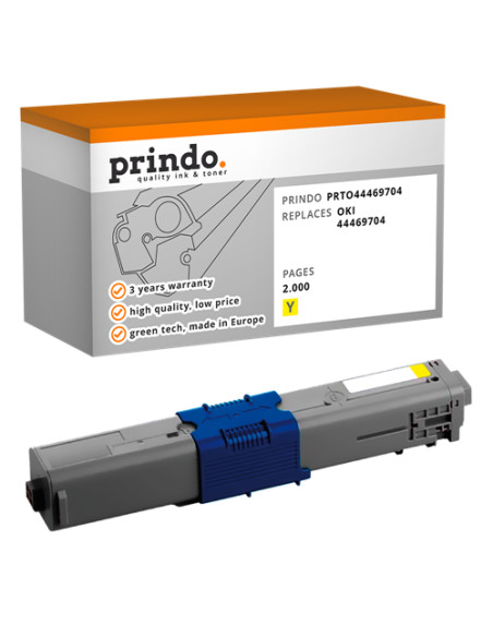 Toner Compatible Jaune pour OKI C310dn - 2 000 pages référence 44469704