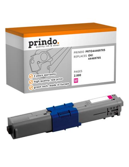 Toner Compatible Magenta pour OKI C310dn - 2 000 pages référence 44469705