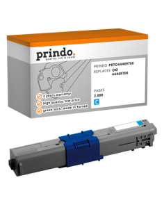 Toner Compatible Cyan pour OKI C310dn - 2 000 pages référence 44469706