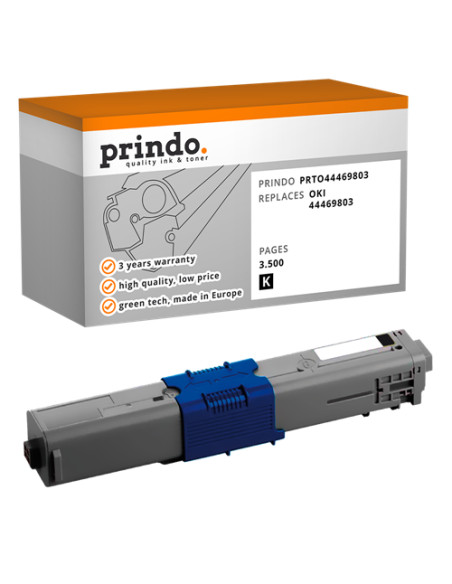 Toner Compatible Noir pour OKI C310dn - 3 500 pages référence 44469803