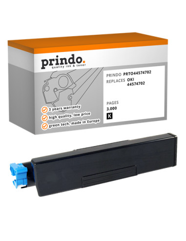 Toner Compatible Noir pour OKI B431dn - 3 000 pages référence 44574702