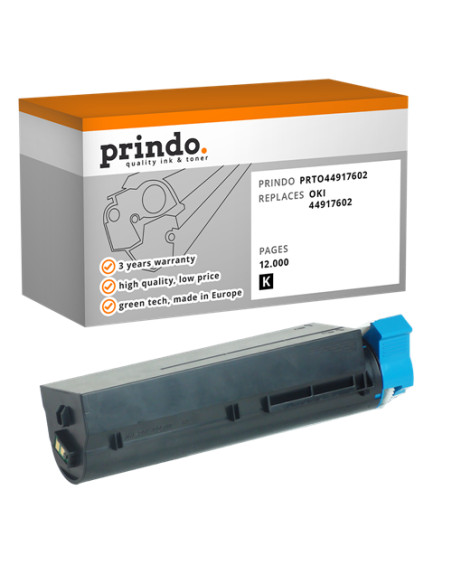 Toner Compatible Noir pour OKI B431dn - 12 000 pages référence 44917602