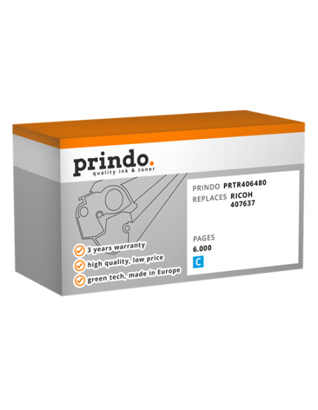 Toner Compatible Cyan pour Ricoh Aficio SP C310 - 6 000 pages référence 406480