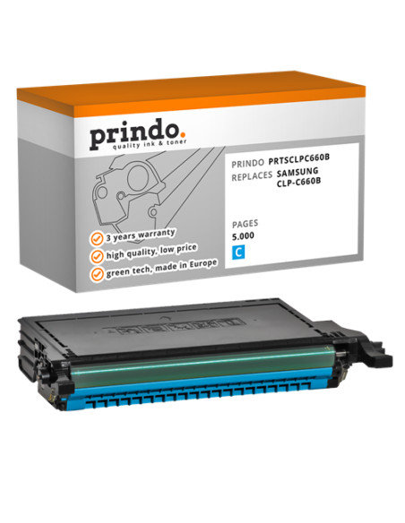 Toner Compatible Cyan pour Samsung CLP-610ND - 5 000 pages référence CLP-C660B