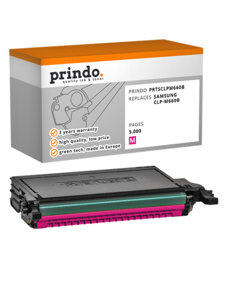 Toner Compatible Magenta pour Samsung CLP-610ND - 5 000 pages référence CLP-M660B