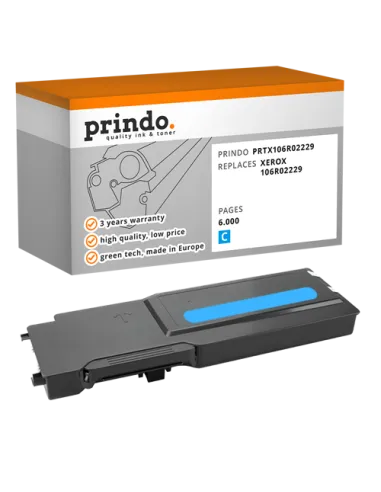 Toner Compatible Cyan pour Xerox WorkCentre 6605 - 6 000 pages référence 106R02229