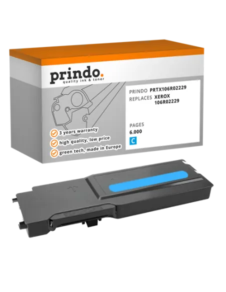 Toner Compatible Cyan pour Xerox WorkCentre 6605 - 6 000 pages référence 106R02229