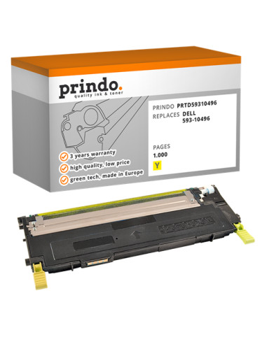 Toner Compatible Jaune pour Dell 1235cn - 1 000 pages référence 593-10496