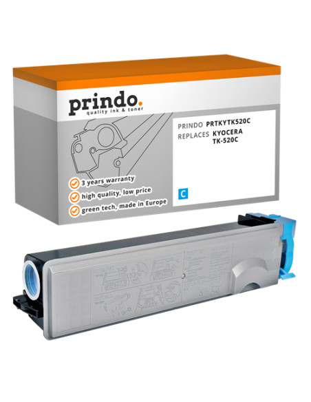 Toner Compatible Cyan pour Kyocera FS-C5015N - 4 000 pages référence TK-520c