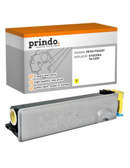 Toner Compatible Jaune pour Kyocera FS-C5015N - 4 000 pages référence TK-520y