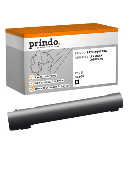 Toner Compatible Noir pour Lexmark C950de - 32 000 pages référence C950X2KG