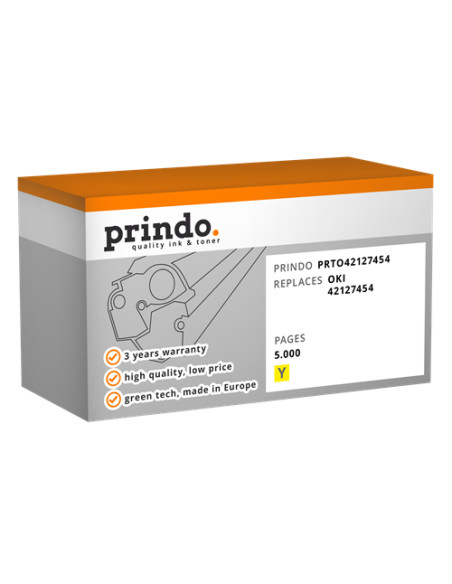 Toner Compatible Jaune pour OKI C5510 MFP - 5 000 pages référence 42127454