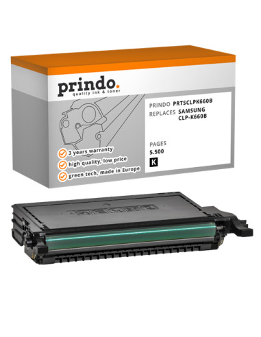 Toner Compatible Noir pour Samsung CLP-610ND - 5 500 pages référence CLP-K660B