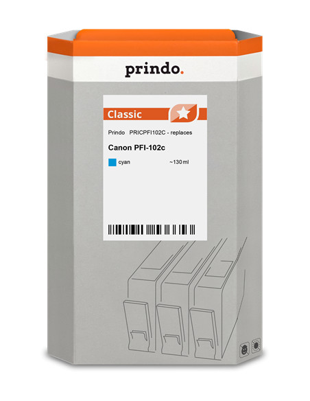 PFI-102c Cartouche compatible Cyan pour traceur CANON 0896B001 - 130ml référence 0896B001