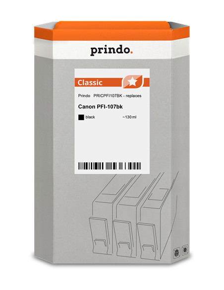 PFI-107bk Cartouche compatible Noire pour traceur CANON 6705B001 - 130ml référence 6705B001