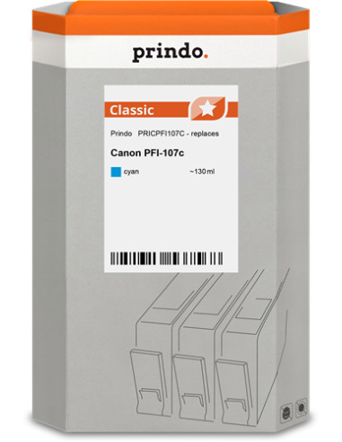 PFI-107c Cartouche compatible Cyan pour traceur CANON 6706B001 - 130ml référence 6706B001