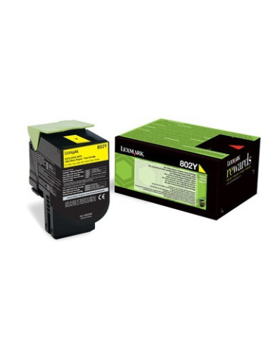 80C20Y0 - Toner Jaune original Lexmark 802Y - 1000 pages 