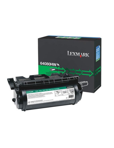 64080HW - Toner Noir original Lexmark - 21 000 pages 