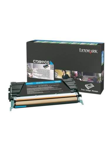 C736H1CG - Toner Cyan original Lexmark - 10000 pages 