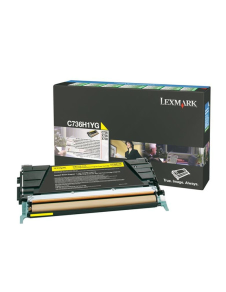 C736H1YG - Toner Jaune original Lexmark - 10000 pages 