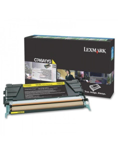 C746A1YG - Toner Jaune original Lexmark - 7000 pages 