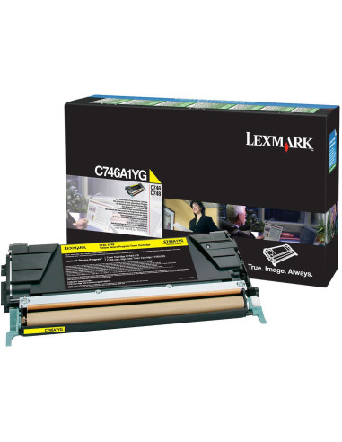 C746A3YG - Toner Jaune original Lexmark 7000 pages 