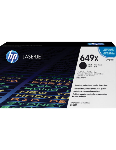 CE260X - Toner original HP 649X noir 17 000 pages 