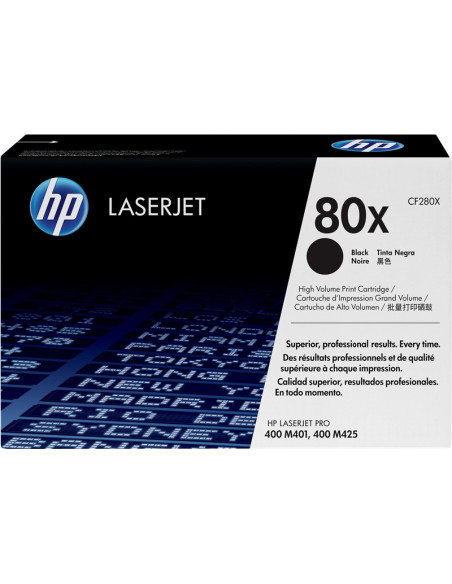 CF280X - Toner original HP 80X Noir 6 900 pages 