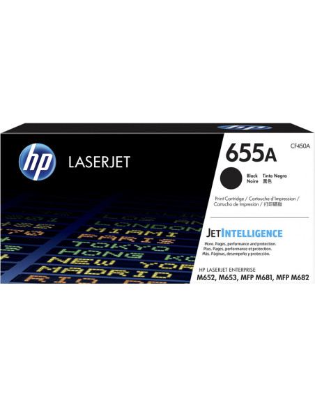 CF450A - Toner original HP 655A Noir 12 500 pages 