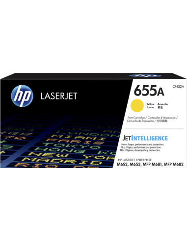 CF452A - Toner original HP 655A Jaune 10 500 pages 