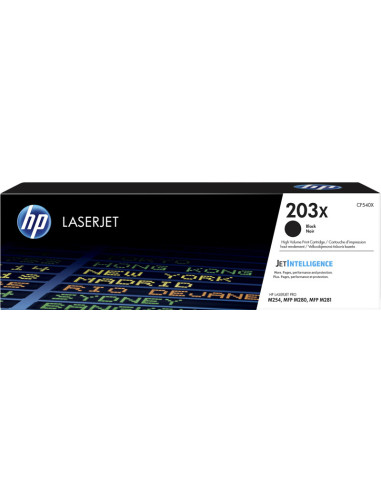 CF540X - Toner original HP 203X Noir 3 200 pages 