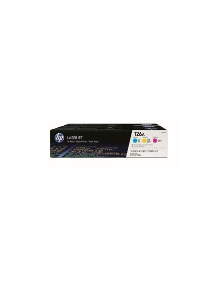 HP 126A Tri-pack - CF341A - Toner HP - 1 x jaune, cyan, magenta - 1000 pages 