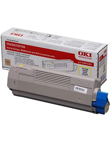 OKI Cartouche Toner C5650 Jaune 2 000 pages 
