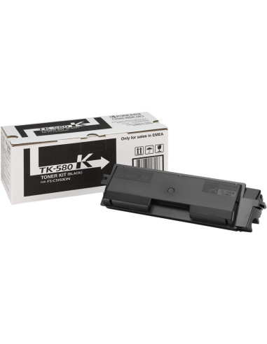 TK-580k - Toner original KYOCERA 1T02BX0EU156 noir 3 500 pages 