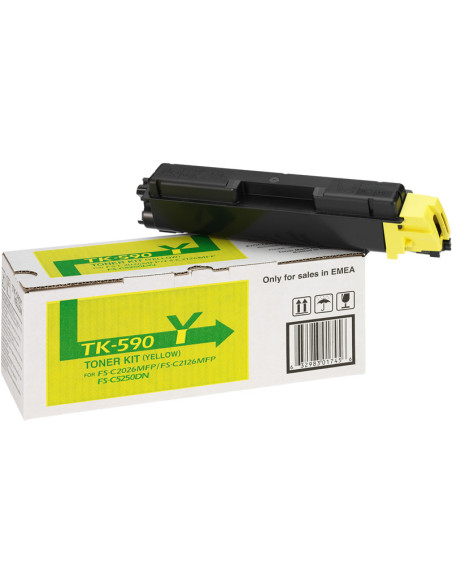 TK-590y - Toner original KYOCERA 1T02BX0EU27 jaune 5 000 pages 