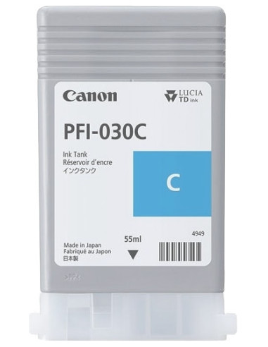 PFI-030c - Cartouche d'encre Originale Canon Cyan  - 55 ml 
