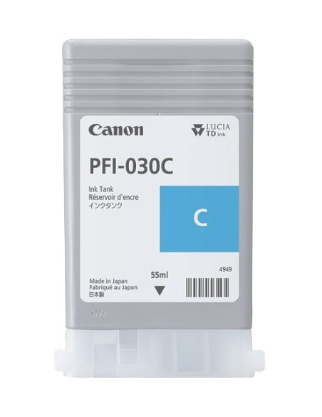PFI-030c - Cartouche d'encre Originale Canon Cyan  - 55 ml 