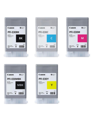 PFI-030 PACK DE 5 CARTOUCHES ORIGINALES CANON 55ML