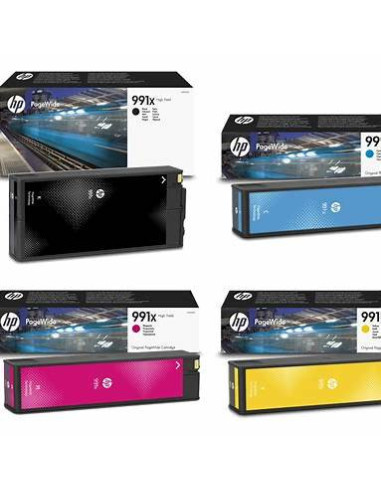 Pack 4 Couleurs HP 991X – Cartouches PageWide Haute Capacité
