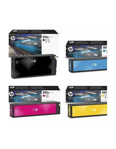 Pack 4 Couleurs HP 991X – Cartouches PageWide Haute Capacité