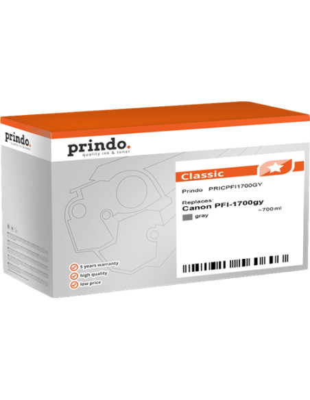 Cartouche d'encre gris Canon PFI-1700PGY Compatible 700ml Classic