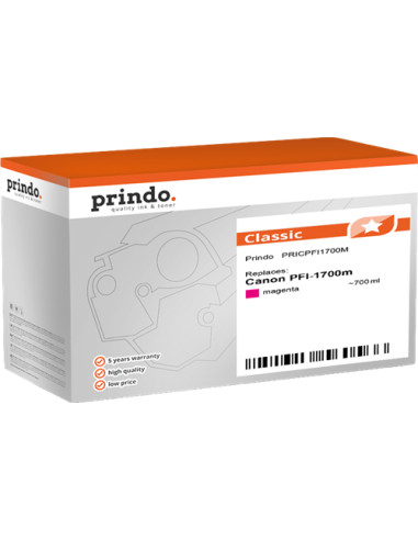 Cartouche d'encre Magenta PFI-1700M Compatible Canon 700ml