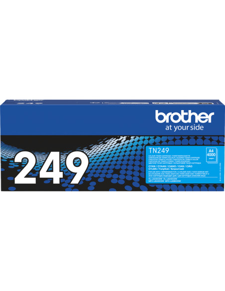 Toner BROTHER original TN-249C Cyan - 4000 Pages pour Imprimante 