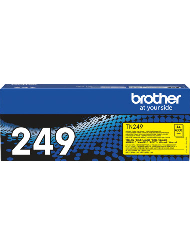 Toner BROTHER original Jaune TN-249Y - 4000 pages - Achat Optimal 