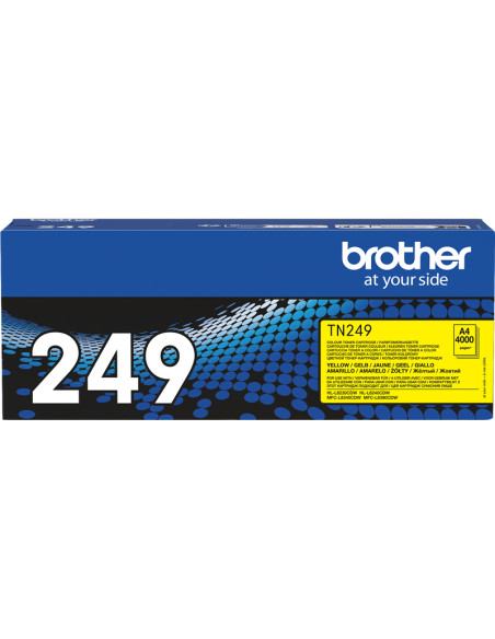 Toner BROTHER original Jaune TN-249Y - 4000 pages - Achat Optimal 