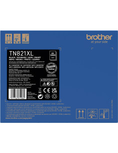 Toner original Brother Noir TN-821XLBK - 12000 pages pour impressions durables 